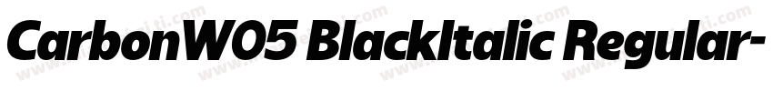 CarbonW05 BlackItalic Regular字体转换